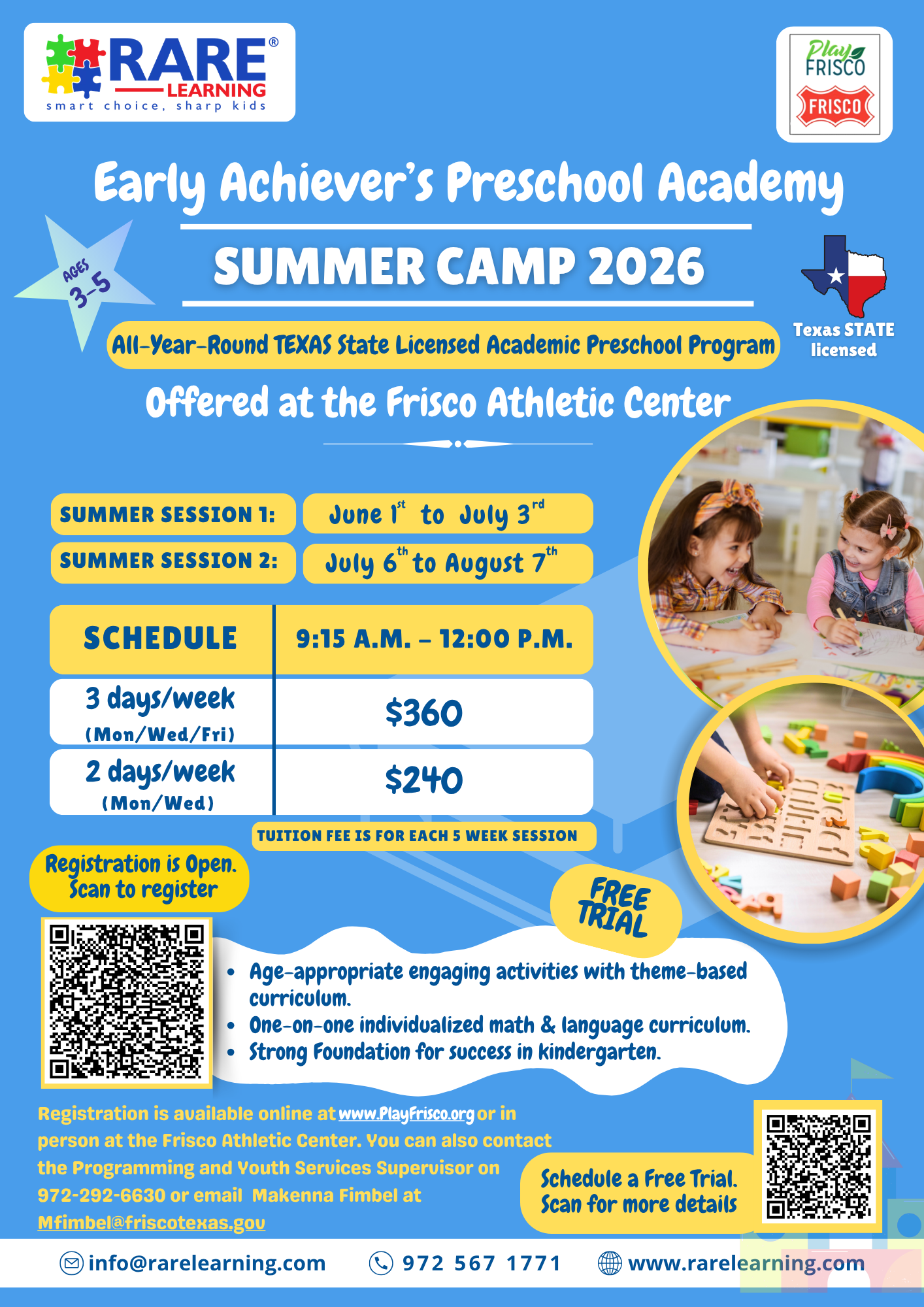 Frisco Athletic Center Summer Camp