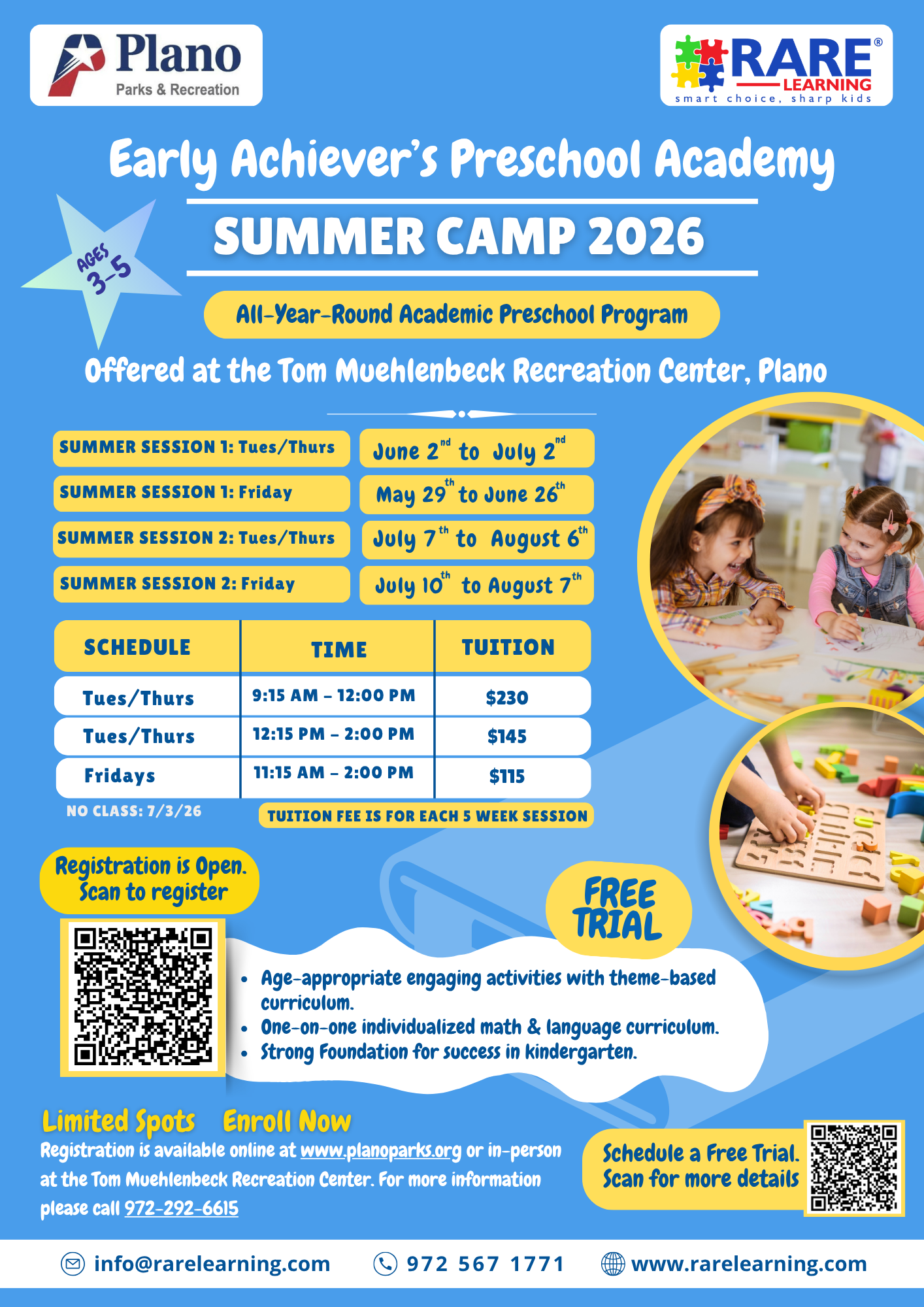 Tom Muehlenbeck Recreation Center Summer Camp