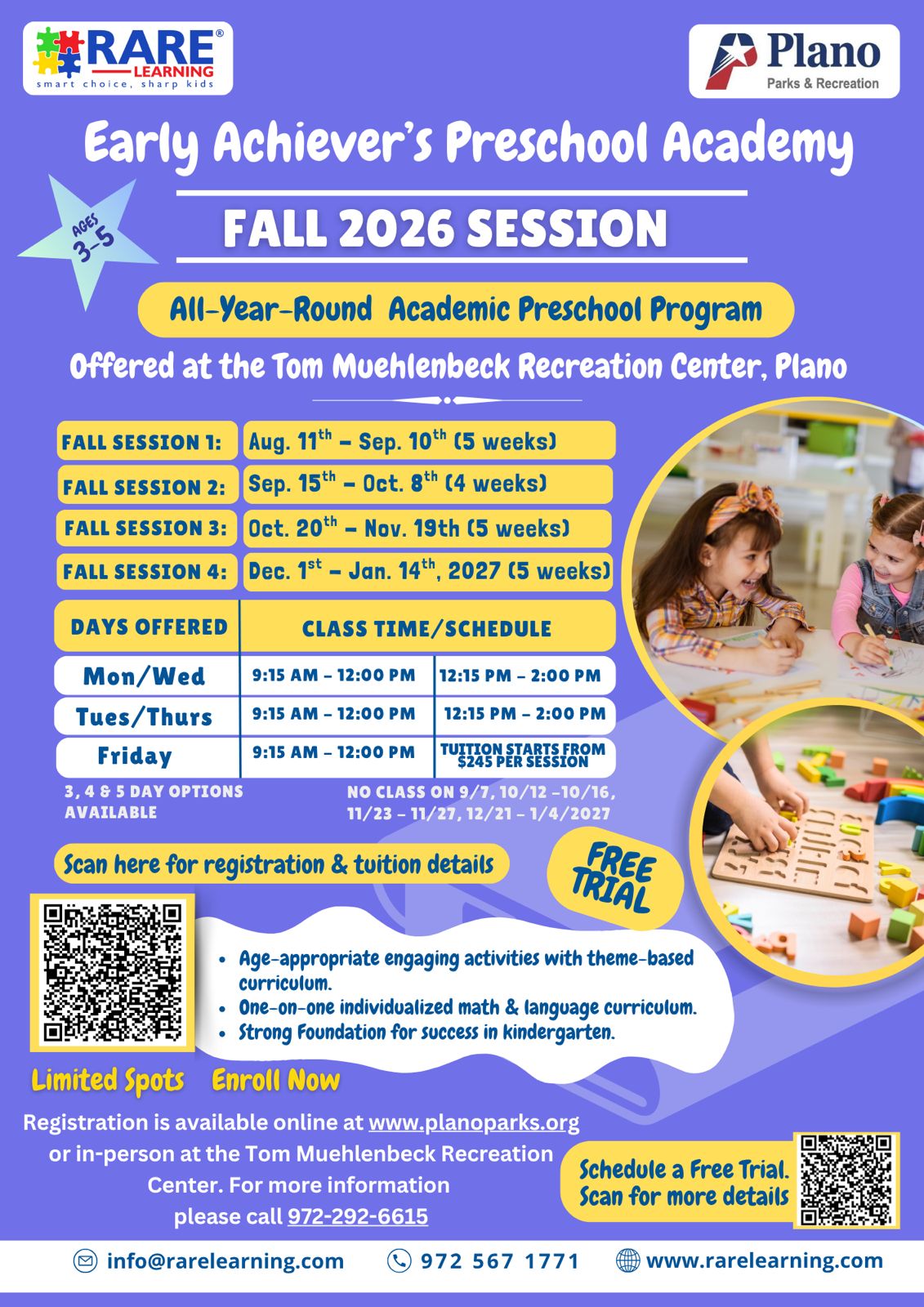 Tom Muehlenbeck Recreation Center Fall Camp